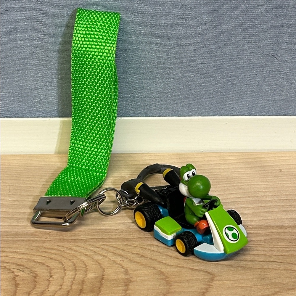 Yoshi Green Racing Kart Keychain